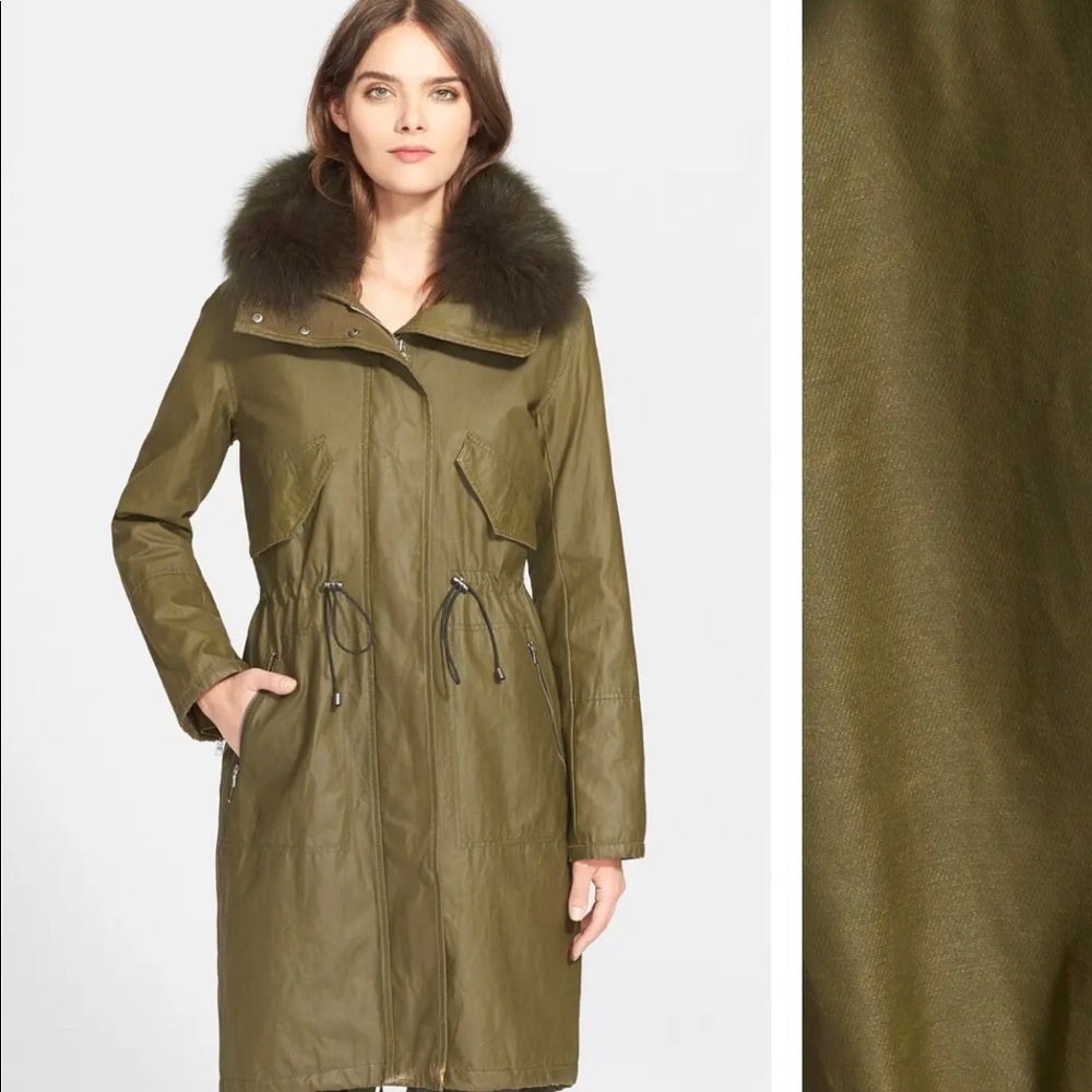 Alice + Olivia Fox Fur Collar Quinton Parka